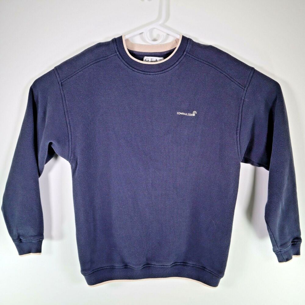 Vintage Conrail Railroad Crewneck Sweatshirt Gear for Sports Medium USA Made